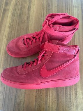 EUC John Elliott x Nike Vandal High sneakers in a University Red colorway. Sz 13